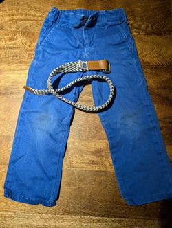 Janie And Jack Blue Pant And Belt 