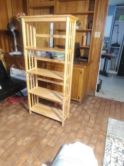Wooden bookshelf