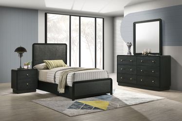 Cavelle Black 4-piece Twin Bedroom Set