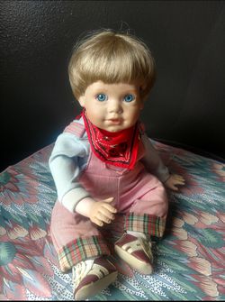 Vintage Porcelain Boy Doll