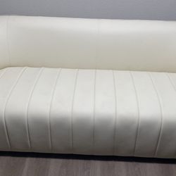89”  Modern Faux Upholstered 3 Seater Sofa With Gold Legs 