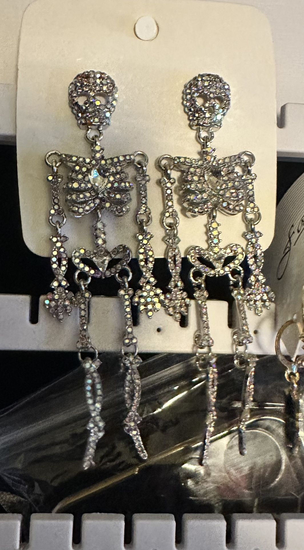 Sparkly Skeleton Earrings