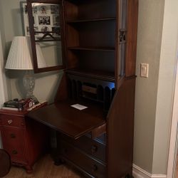 Antiques Walnut Secretary Desk
