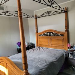 Queen Size 4 Post Canopy Bed Frame