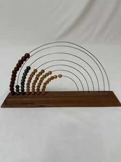 Wonder Products Inc Millennium Calendar Wooden with Beads Made USA