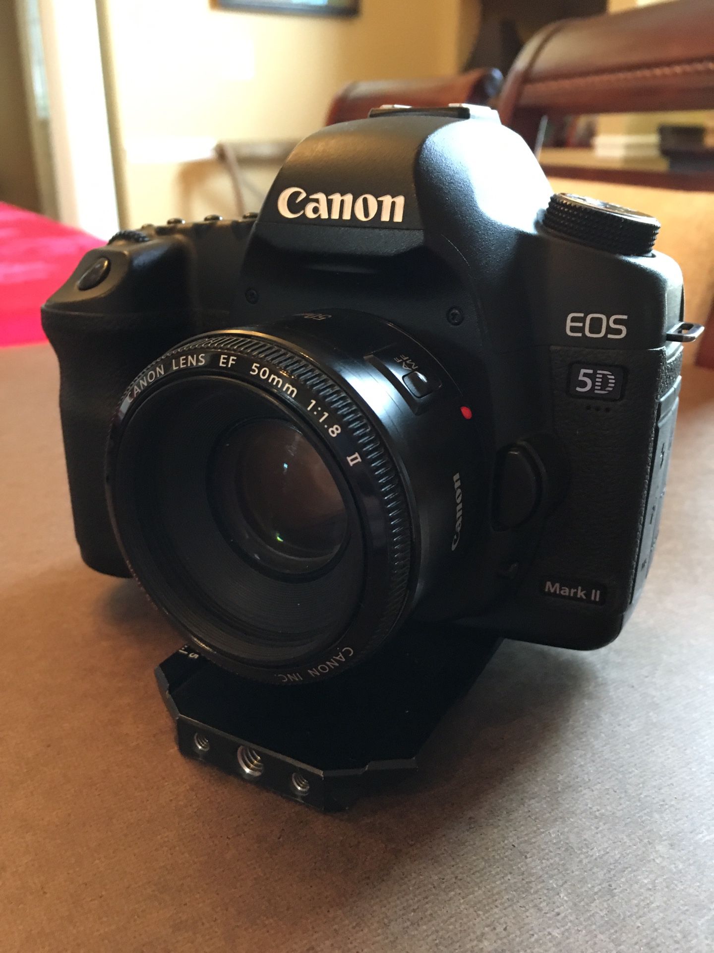 Canon 5d mkii camera, 50mm f/1.8 lens, and accessories bundle - $700