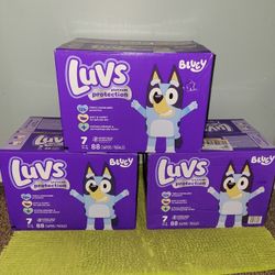 3 Box 88 Diapers Luvs #7