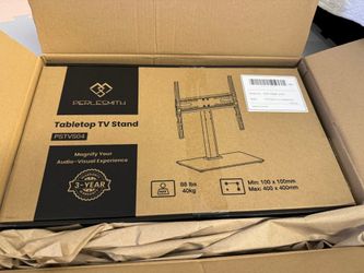 PERLESMITH Universal Swivel Tabletop TV Stand 