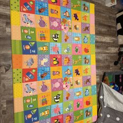 Baby Care Play Mat (Large, Playful - Pinko & Friend