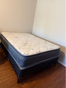 Matress and base for sale with Metal bed frame