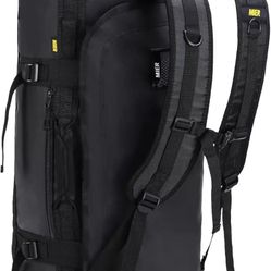 MIER Large Duffel Backpack Sports Gym Bag with Shoe----60L--Black