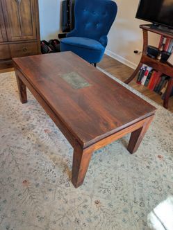 Solid Wood Rectangular Coffee Table