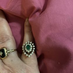 Victorian Ring Emerald, And Diamond Diamonds