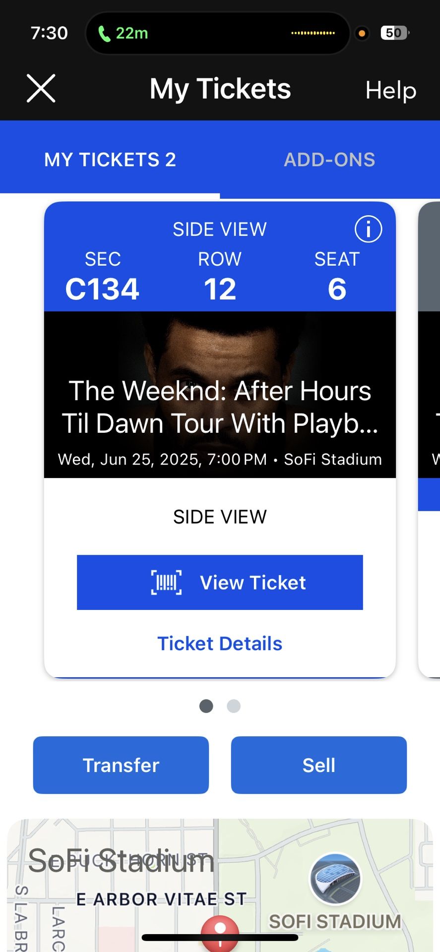 Sale The We end concert Wednesday Section 134