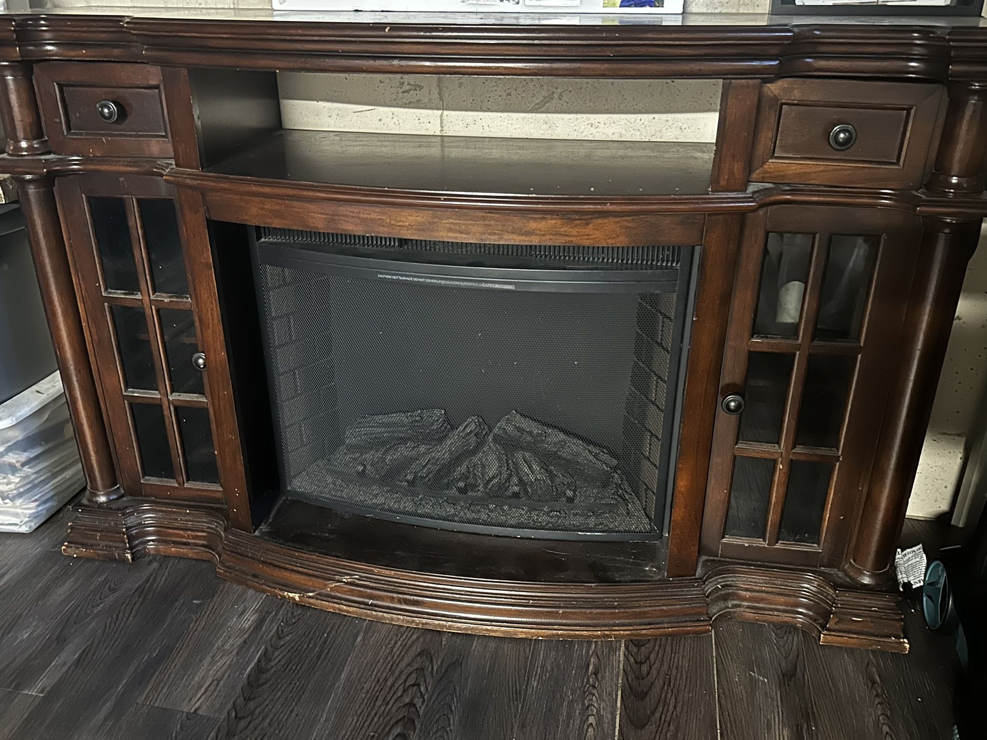 Electric Fire Place Heater/Tv Stand