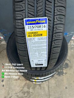 215/70R16 Goodyear assurance all season toda temporada Set of Tires Installed and Balanced Set de Llantas Nuevas Instaladas y Balanceadas