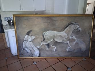 Large Original Canvas Painting by "Lee" - From Steven G Interiors ($2,668 Orig. Price) I Accept a Reasonable Offer .