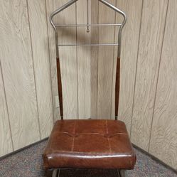 Mid-Century Modern 1960s Men's Butler Valet Caddy Stand w/ Chair by Pearl Wick