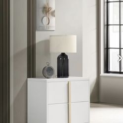 White Nightstand/ Black Nightstand