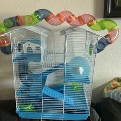 Blue Hamster Cage