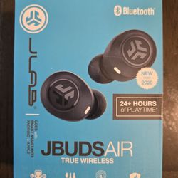 Brand New Sealed JLAB JBUDS Air True Wireless Bluetooth Earbuds Black w/Case