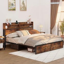 Vintage King Frame W/ Power Outlet - HK013