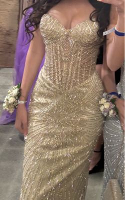 gold prom dress