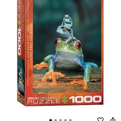 Red-Eyed Tree Frog 1000 Piece Puzzle Jigsaw Puzzle 19 x 27in