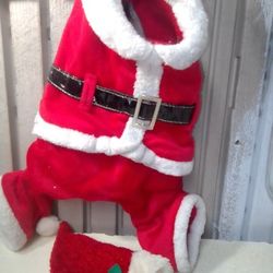 Dog Santa Claus Outfit Size Small