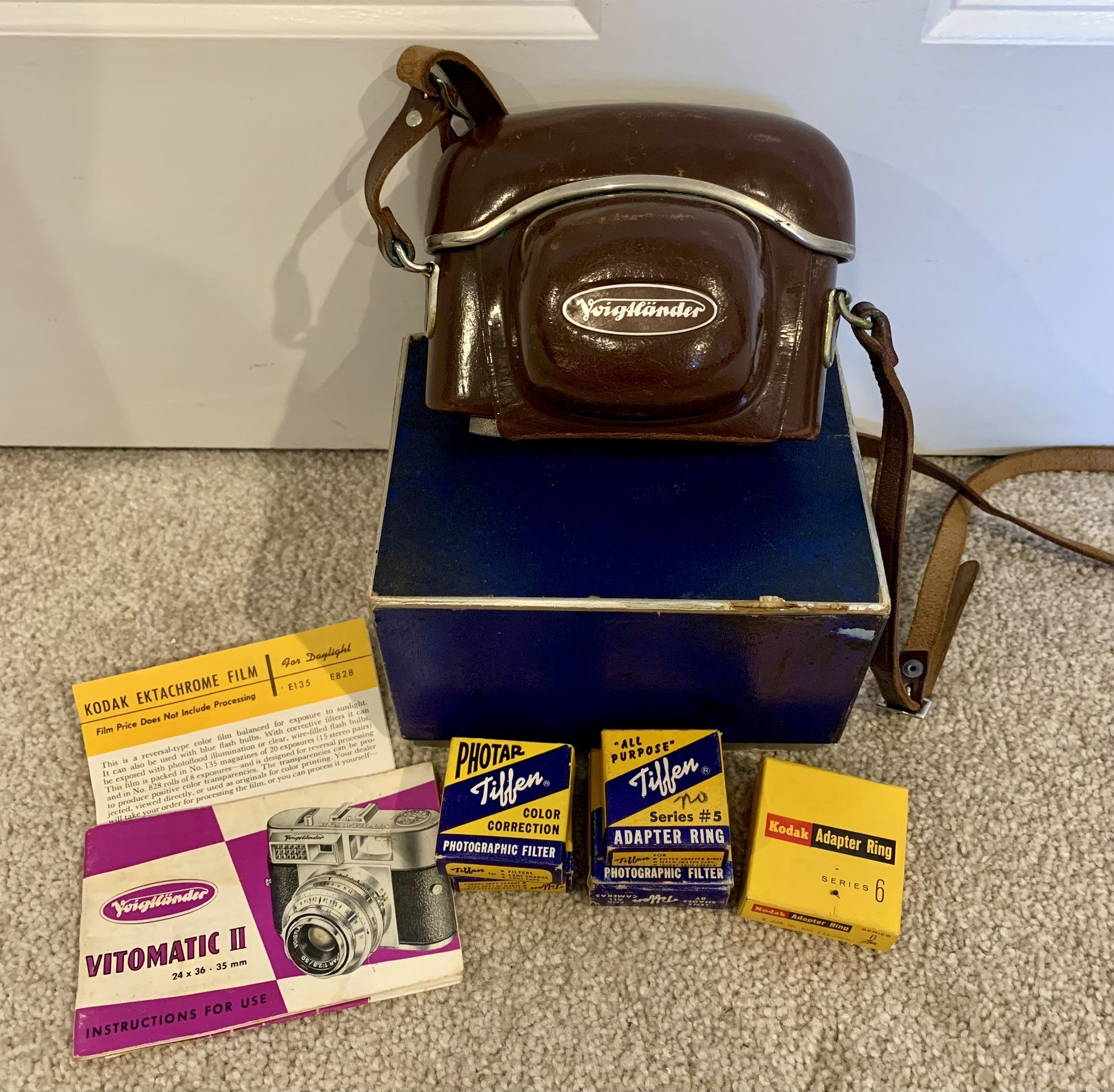 VOIGTLANDER Vitomatic II, 50mm f/2.8, 35mm Rangefinder with Case and Box