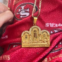 Gold Plated Gold Chain With Gold Plated Pendant 