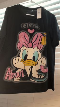New Daisy Duck Disney black shirt size L unisex
