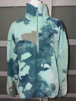 Nike Men's Therma-FIT 1/2 Zip Printed Sherpa Jacket (Medium) - HV3541-345 ($140 RETAIL)