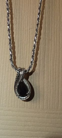 Sterling With Onyx Necklace 