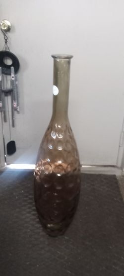 New recycled glass floor vase high quality thick and elegant made in Portugal