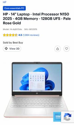HP Laptop 14” Rose Gold
