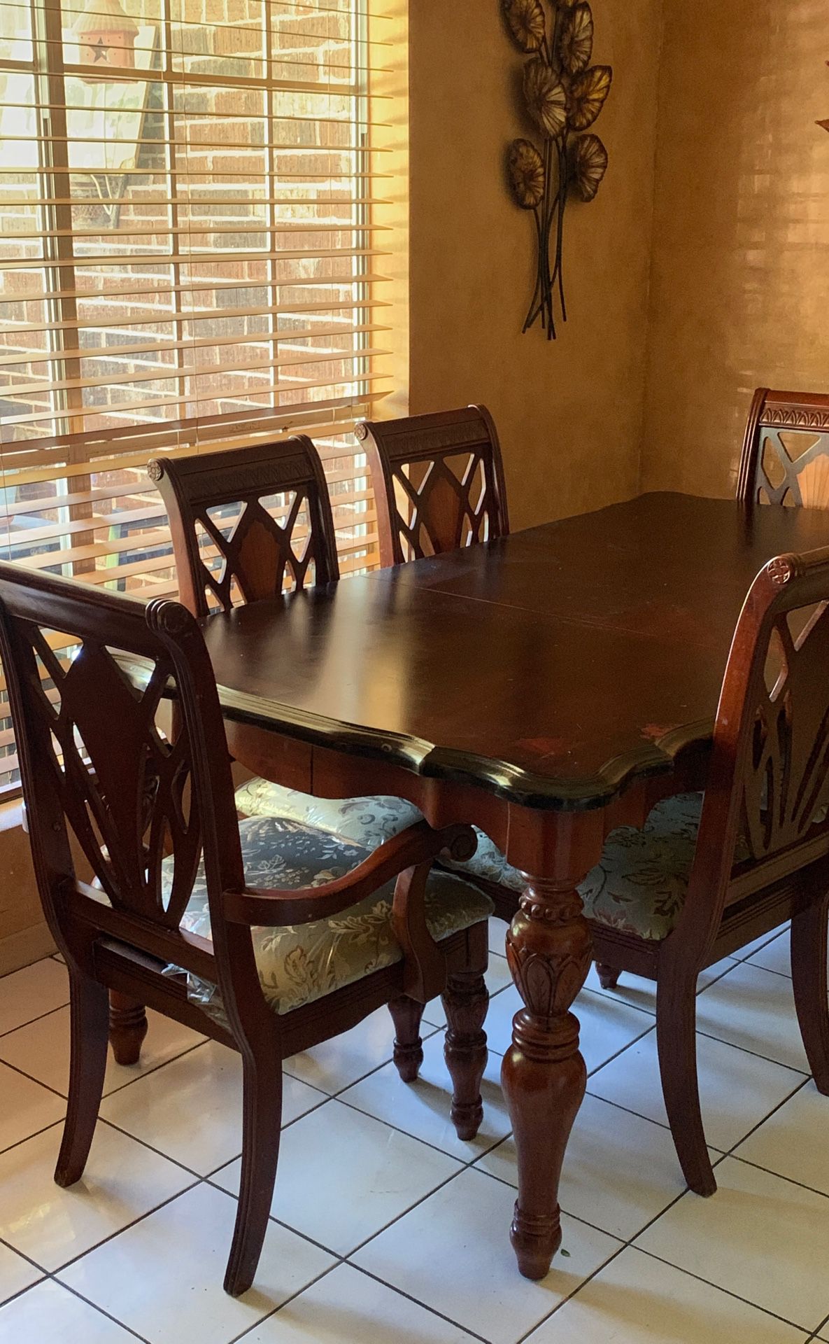 Wood Dining Table and Chairs