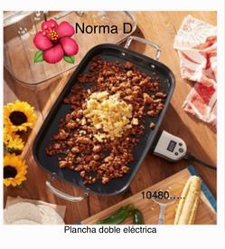 Plancha doble eléctrica nueva en su caja 🌺 princess house 🌺