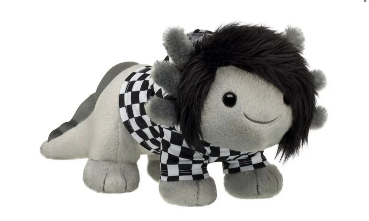 Build-A-Bear Exclusive Emo Axolotl Stuffed Animal Check Hoodie Gift Set