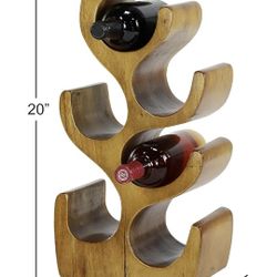 Teak Wood Wine Rack
