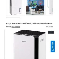 45 pt. 3500 sq. ft Dehumidifiers in White with Drain Hose Intelligent