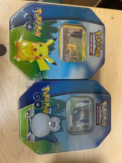 Pokemon go Tins  pikachu and snorlax