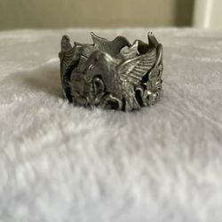 Pewter Tea light Holder-humming Bird