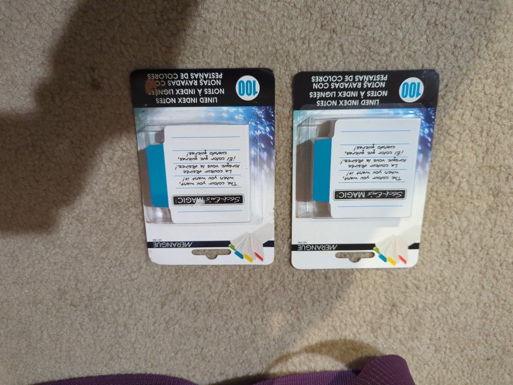 Stick-ems Lined Index Cards