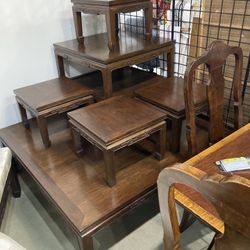 Vintage 1950’s /60’s Chinese Dining Set With Side Table