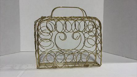 Gold Colored Wire Purse