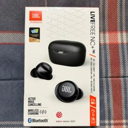 “BRAND-NEW” JBL Harman Live Free NC+ Wireless Noise Cancelling Earbuds (Black)