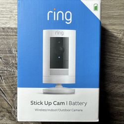 Ring Stick Up Cam Battery | Weather-Resistant Outdoor Camera, Live View, Color Night Vision, Two-way Talk, Motion alerts, Works with Alexa | White