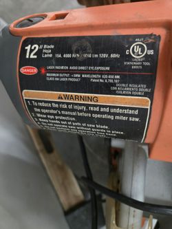 Ridgid 12" 15 amp Dual Bevel table saw