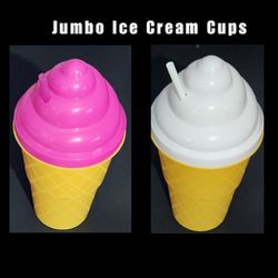 2 Jumbo ice cream Tumbler Cups